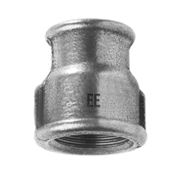 Muffe reduziert verzinkt 6/4" x 1" Temperguss EE Gießerei