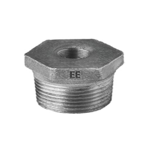 Reduzierstück verzinkt 2" x 1/2" AGxIG Temperguss EE Gießerei