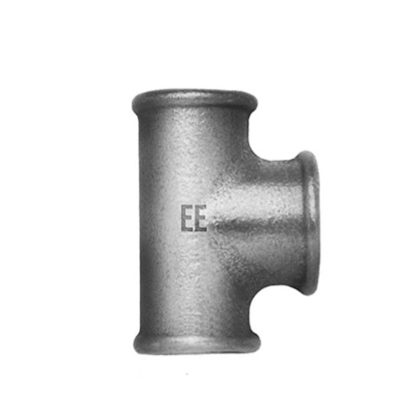 T-Stück verzinkt 1/2" x 3/4" x 1/2" IG Temperguss EE Gießerei 2176