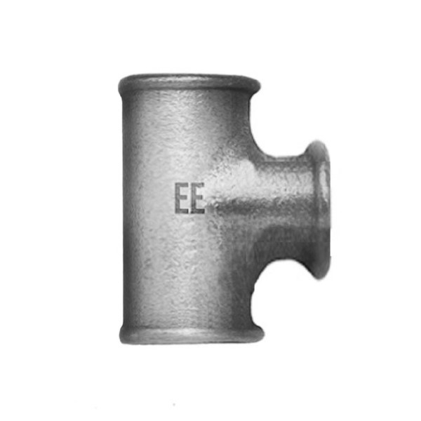 T-Stück verzinkt 1" x 3/4" x 1" IG Temperguss EE Gießerei 1934