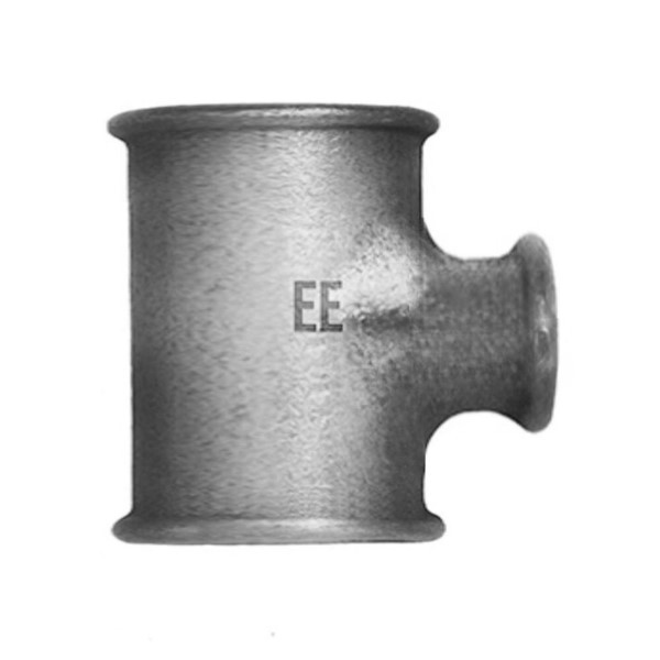 T-Stück verzinkt 2" x 3/4" x 2" IG Temperguss EE Gießerei 2486
