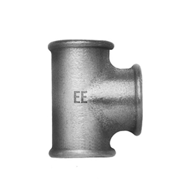 T-Stück verzinkt 3/4" x 1/2" x 3/4" IG Temperguss EE Gießerei 2173