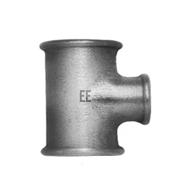 T-Stück verzinkt 6/4" x 1/2" x 6/4" IG Temperguss EE Gießerei 2491