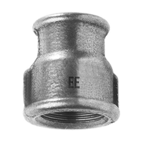 Muffe reduziert verzinkt 6/4" x 5/4" Temperguss EE Gießerei