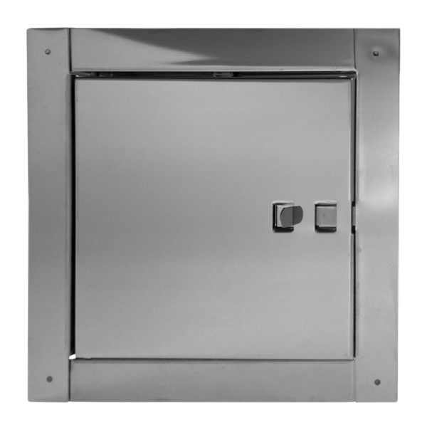 Kamintüren 14x14cm rostfrei poliert Putztüren
