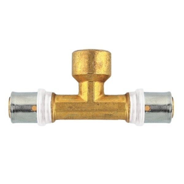 Pressfitting T-Stück 16x1/2"x16 IG TH für Mehrschichtverbundrohr Herz P721641