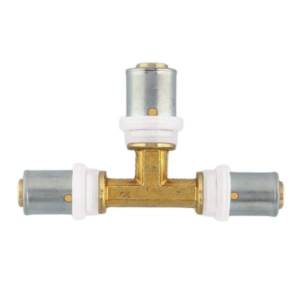 Pressfitting T-Stück 16x20x16 TH für Mehrschichtverbundrohr Herz P721603