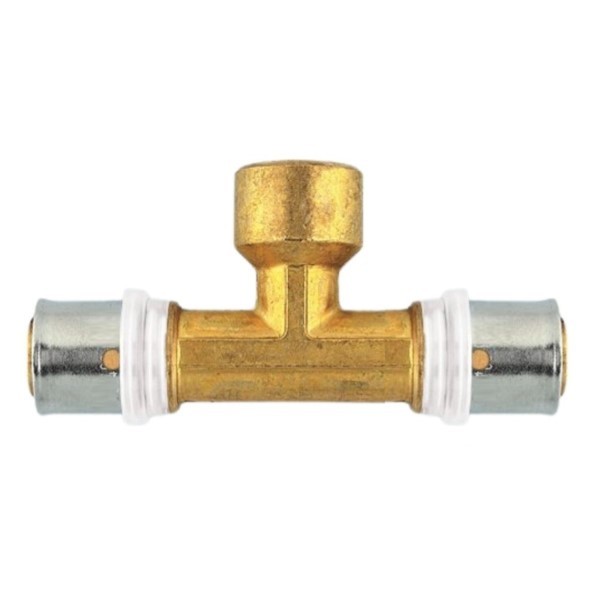 Pressfitting T-Stück 20x1/2"x20 IG TH für Mehrschichtverbundrohr Herz P722041