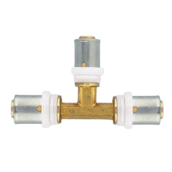 Pressfitting T-Stück 20x16x20 TH für Mehrschichtverbundrohr Herz P722001