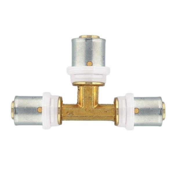 Pressfitting T-Stück 20x26x20 TH für Mehrschichtverbundrohr Herz P722006