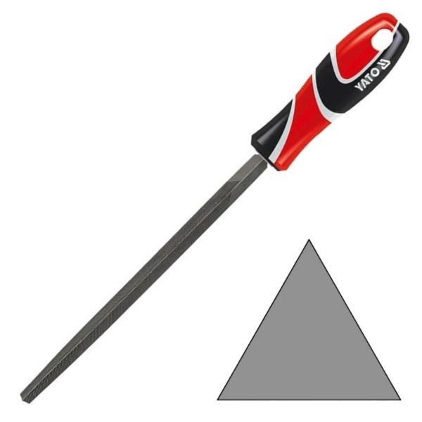 Dreiecksfeile für Metall 250mm Hieb 3 Schlicht Yato YT-6234