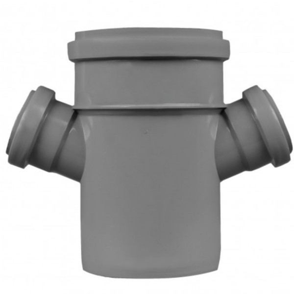 HT-Doppelabzweig-Rohr 110/50mm 67° 110/50/67