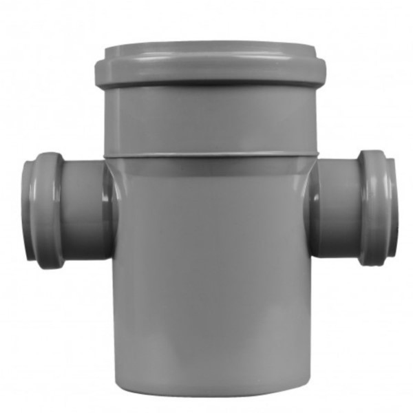 HT-Doppelabzweig-Rohr 110/50mm 90° 110/50/90