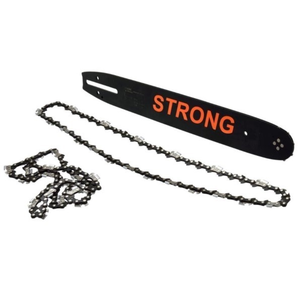 Sägekette 14" 3/8" 050 52T 2 Stück + Führungsschiene Geko G74012