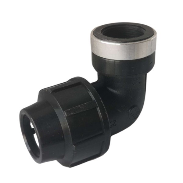 90°-Winkel für PE-Rohre 25mm 3/4" IG