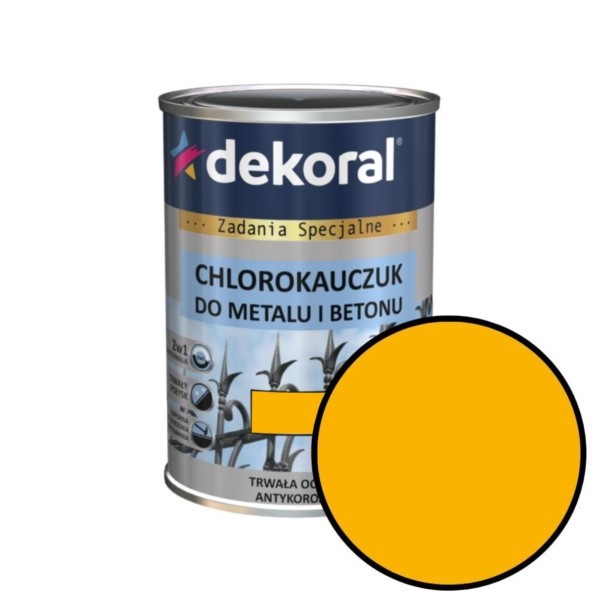 Chlorkautschuk-Emaille 0,9L Gelb RAL 1007 für Metall und Beton Dekoral