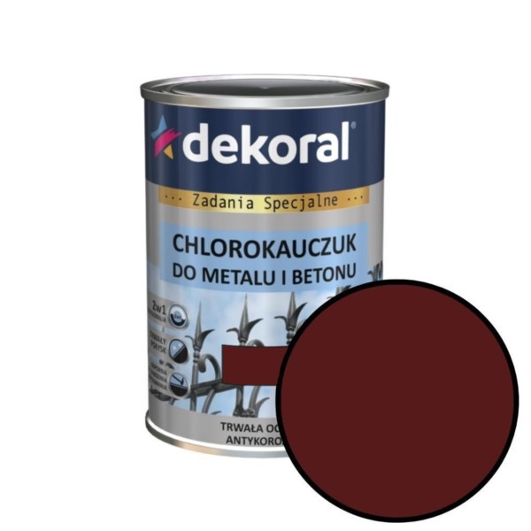 Chlorkautschuk-Emaille 0,9L Mahagonibraun RAL 8016 für Metall und Beton Dekoral