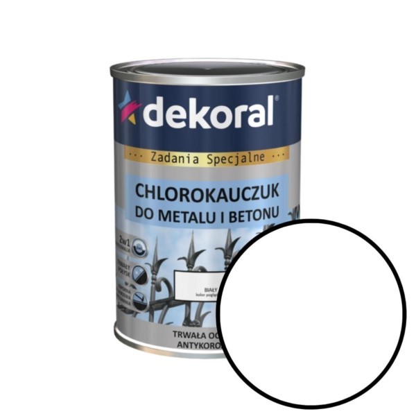 Chlorkautschuk-Emaille 0,9L Weiß RAL 9003 für Metall und Beton Dekoral