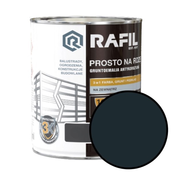 Grundierungslack direkt auf Rost 0,75L RAL 7016 Anthrazitgrau Glänz Rafil 91020985 
